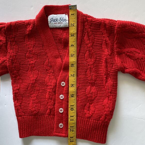 Vintage Jack Tar Boys Grandpa Vneck Cardigan Sweater ✔️ Measurements - Picture 4 of 8